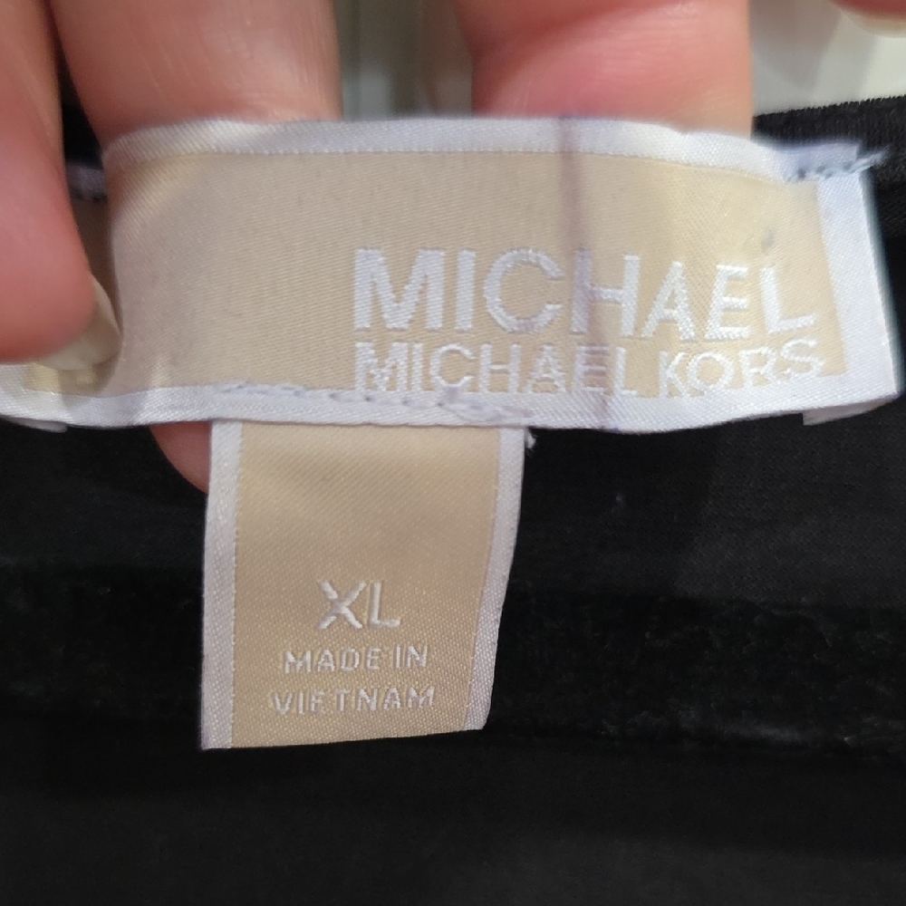 Michael Kors Black Draped Blouse - Picture 2 of 4